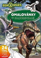 Omalovánky se samolepkami Dinosauři: 24 stran a více než 20 samolepek - Omalovánky
