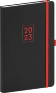Týdenní diář Nox 2023 černý/červený - Diář