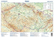 Česko Příruční mapa: reliéf a povrch/administrativní mapa - Kniha