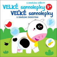 Velké samolepky s domácími zvířaty Kravička: Veľké samolepky s domácimi zvieratami Kravička - Kniha