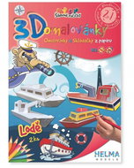 3D colouring page Ships - Colouring Book