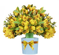 3D Bouquet Shining Daffodils - Greeting Card