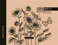 DITIPO Sketchbook Kraft Meadow 19,7 × 14,5 cm - Sketchbook