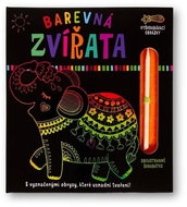 Barevná zvířata - Vyškrabávací obrázky - Kniha