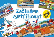 Starting to cut out Trains - Colouring Book
