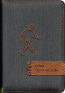 Bible Slovo na cestu s poznámkami: šedočerné džínové plátno - Kniha