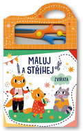 Paint and Cut Animals - Colouring Book