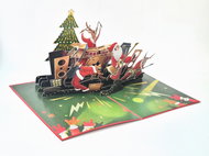 Rock'n Roll Xmas 3D Card - Greeting Card