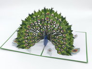 Peacock Majesty 3D Card - Greeting Card