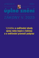 Aktualizace 2023 V/4 - Vyhláška o ověřování shody opisu nebo kopie s listinou: Obecní úřady - Kniha