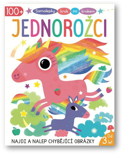Step by step stickers Unicorns: Find and stick the missing pictures - Kids Stickers - Main image