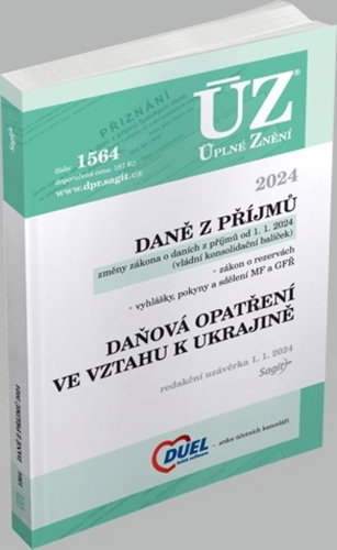 ÚZ 1564 Daně z příjmů 2024 - Kniha - Main image