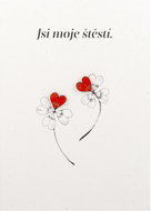 Wish You are my happiness and earrings - Greeting Card