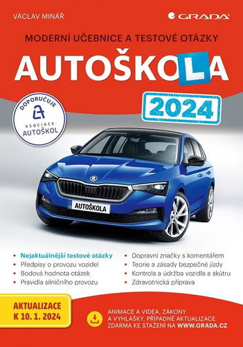 Autoškola 2024: Moderní učebnice a testové otázky - Kniha - Hlavní obrázek