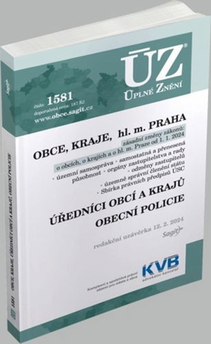 ÚZ 1581 Obce, kraje - Kniha - Main image