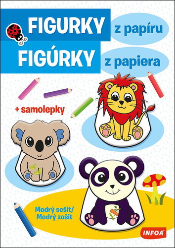 Figurky z papíru/Figúrky z papiera: Modrý sešit/zošit + samolepky - Kniha - Main image