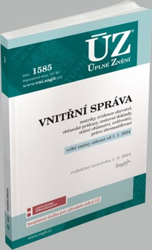 ÚZ 1585 Vnitřní správa - Kniha - Main image