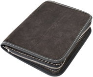 Book cover with zipper XL D33 Brown dark suede - Book Cover