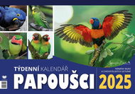 Papoušci týdenní stolní kalendář 2025 - Stolní kalendář