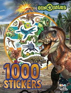 1000 Dinosaurs stickers in a book - Kids Stickers