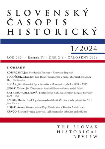 Slovenský časopis historický  1 / 2024 - Kniha - Main image