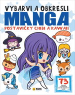 Manga postavičky Chibi a Kawaii: Vybarvi a obkresli - Kniha