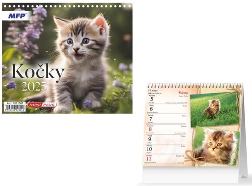 Kočky 2025  - Desk Calendar - Main image