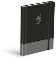 Diary 2025 black/gray with elastic band - Planner