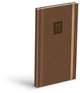 Weekly diary 2025 PU with elastic band beige - Planner