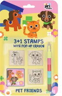 3+1 Stamps with Crayon Farm Animals - Children’s Stamps
