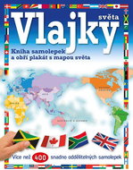 Vlajky světa: Kniha samolepek a obří plakát s mapou světa - Kniha