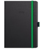 BALOUŠEK Print David Nora daily 2026, green, A5, 14,3 × 20,5 cm - Planner