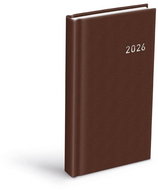 MFP Diary 2026 D802 PVC dark brown 90 × 170 mm - Planner
