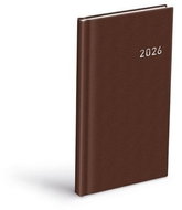 MFP Diary 2026 T806 PVC dark brown 90 × 170 mm - Planner