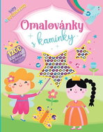 colouring page with rhinestones Fairies and princesses - Colouring Book