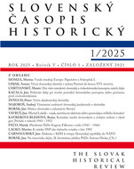 Slovenský časopis historický  1 / 2025 - Kniha