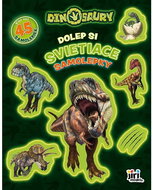 Dolep si svietiace samolepky Dinosaury - Kniha