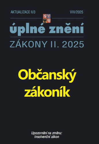 Aktualizace II/3 2025: Občanský zákoník - Kniha - Main image