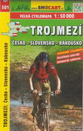 Trojmezí Česko-Slovensko-Rakousko cyklomapa 1:50 000: 501 - Kniha