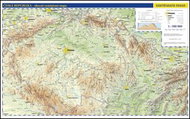 Česko nástěnná fyzická mapa: Nástěnná mapa ČR pro veřejnost 1:500 000 - Kniha