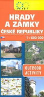 Hrady a zámky České republiky: 1:800 000 - Kniha