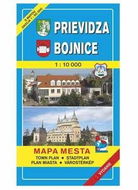Prievidza Bojnice Mapa mesta Town plan Stadtplan Plan miasta Várostérkép - Kniha