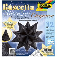FOLIA Bascetta hvězda, černá, 14,5 × 14,5 cm - Origami