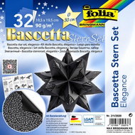 FOLIA Bascetta hvězda, černá, 19,5 × 19,5 cm - Origami