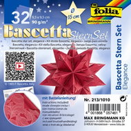 FOLIA Bascetta star, red, 9.5×9.5cm - Origami