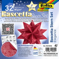 FOLIA Bascetta hvězda, červená, 14,5 × 14,5 cm - Origami