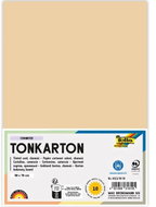 FOLIA karton 50 × 70 cm, 220 g, 10 listů, tmavě béžová - Colour Paper