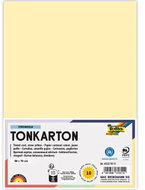 FOLIA karton 50 × 70 cm, 220 g, 10 listů, slámově žlutá - Colour Paper