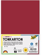 FOLIA karton 50 × 70 cm, 220 g, 10 listů, tmavě červená - Colour Paper