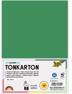 FOLIA karton 50 × 70 cm, 220 g, 10 listů, mechově zelená - Colour Paper